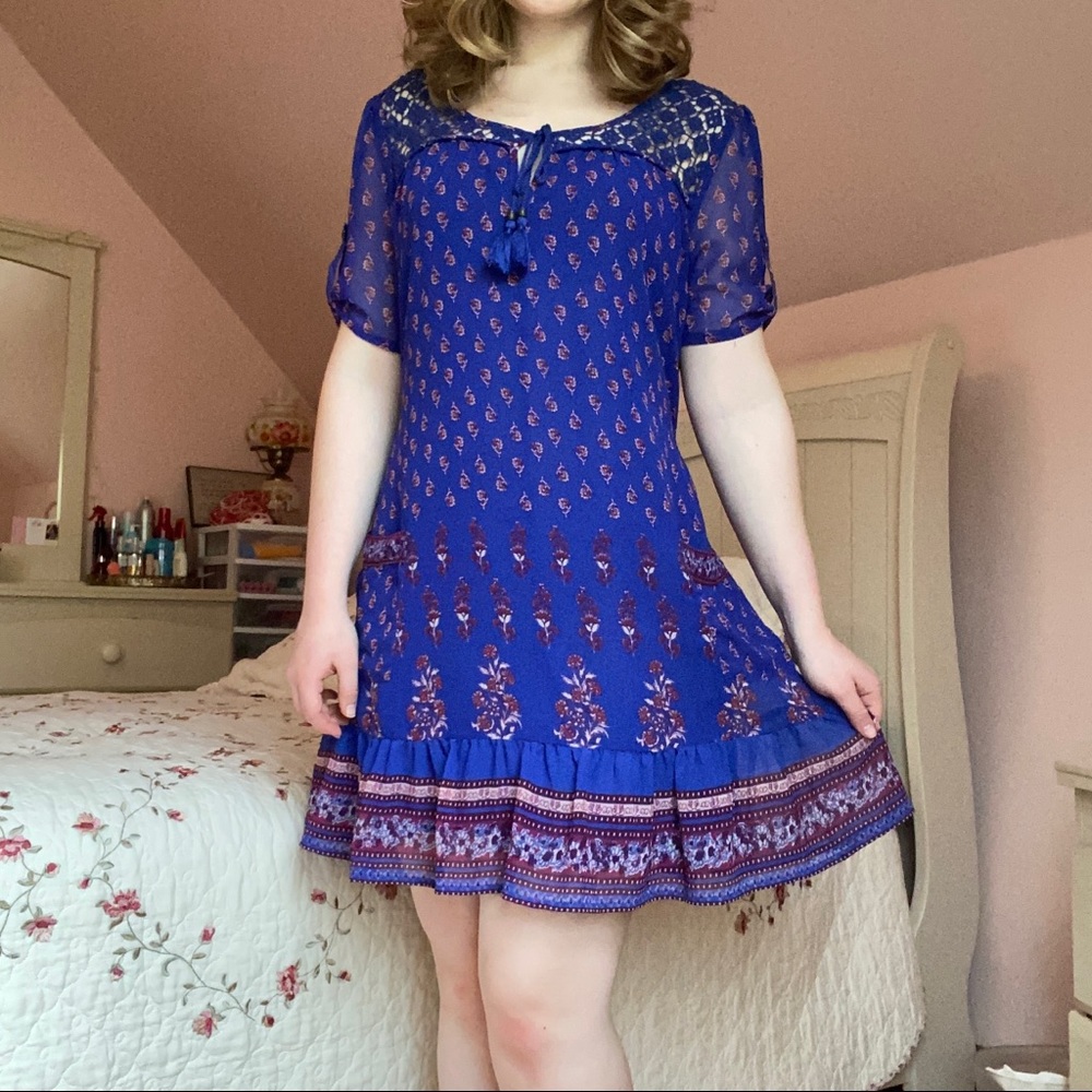 Forever 21 Blue Babydoll Dress
